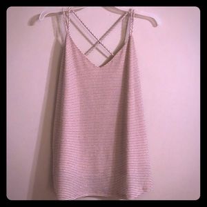 Strappy Striped Sparkling Top